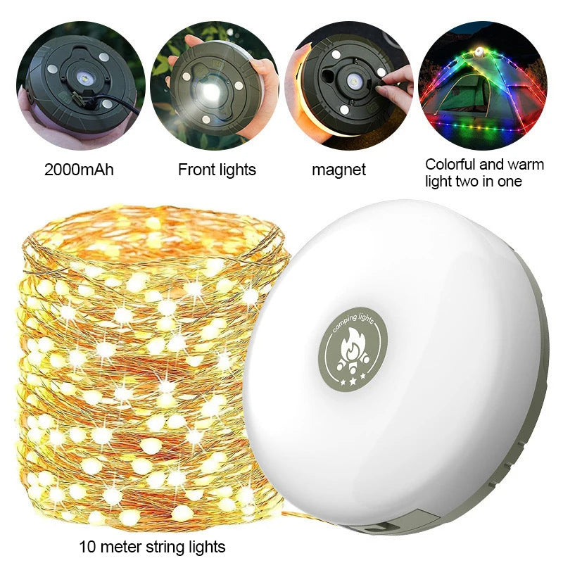 QUORVEX GlowReel™ 4-in-1 Retractable Camp Light