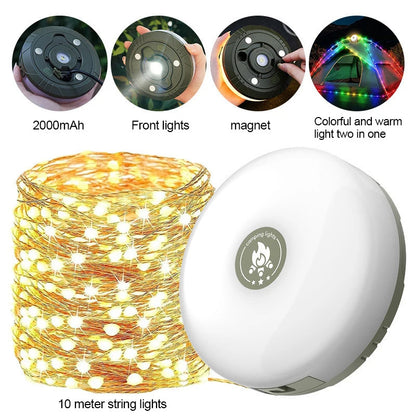 QUORVEX GlowReel™ 4-in-1 Retractable Camp Light