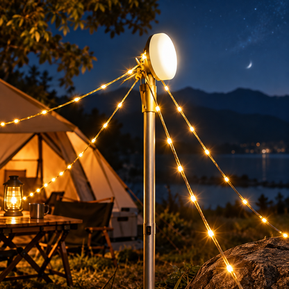 QUORVEX GlowReel™ 4-in-1 Retractable Camp Light