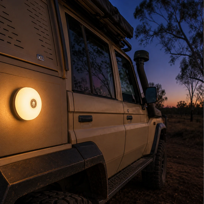 QUORVEX GlowReel™ 4-in-1 Retractable Camp Light