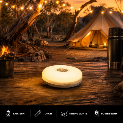 QUORVEX GlowReel™ 4-in-1 Retractable Camp Light
