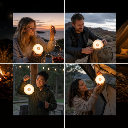 QUORVEX GlowReel™ 4-in-1 Retractable Camp Light